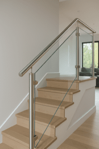 Modern handrail installation showing safety and design in a stylish home interior
