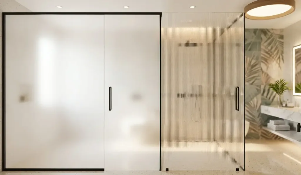 difference-between-frosted-textured-glass-bathroom-glass-partition-kerala
